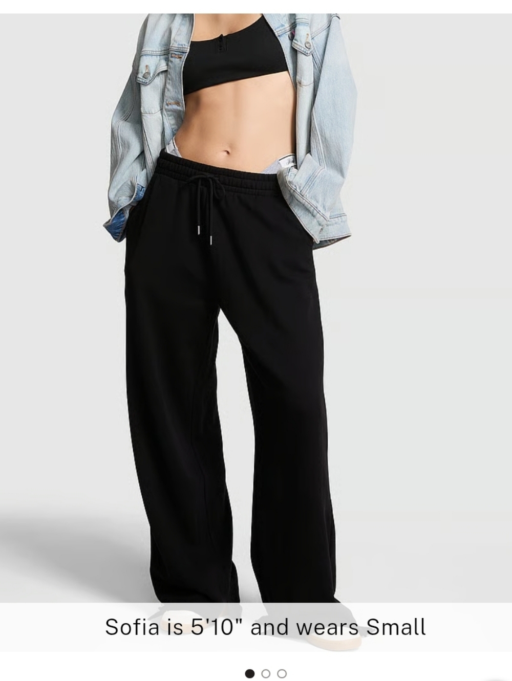 PINK Campus Fleece™ Wide-Leg Split-Hem Sweatpants XS